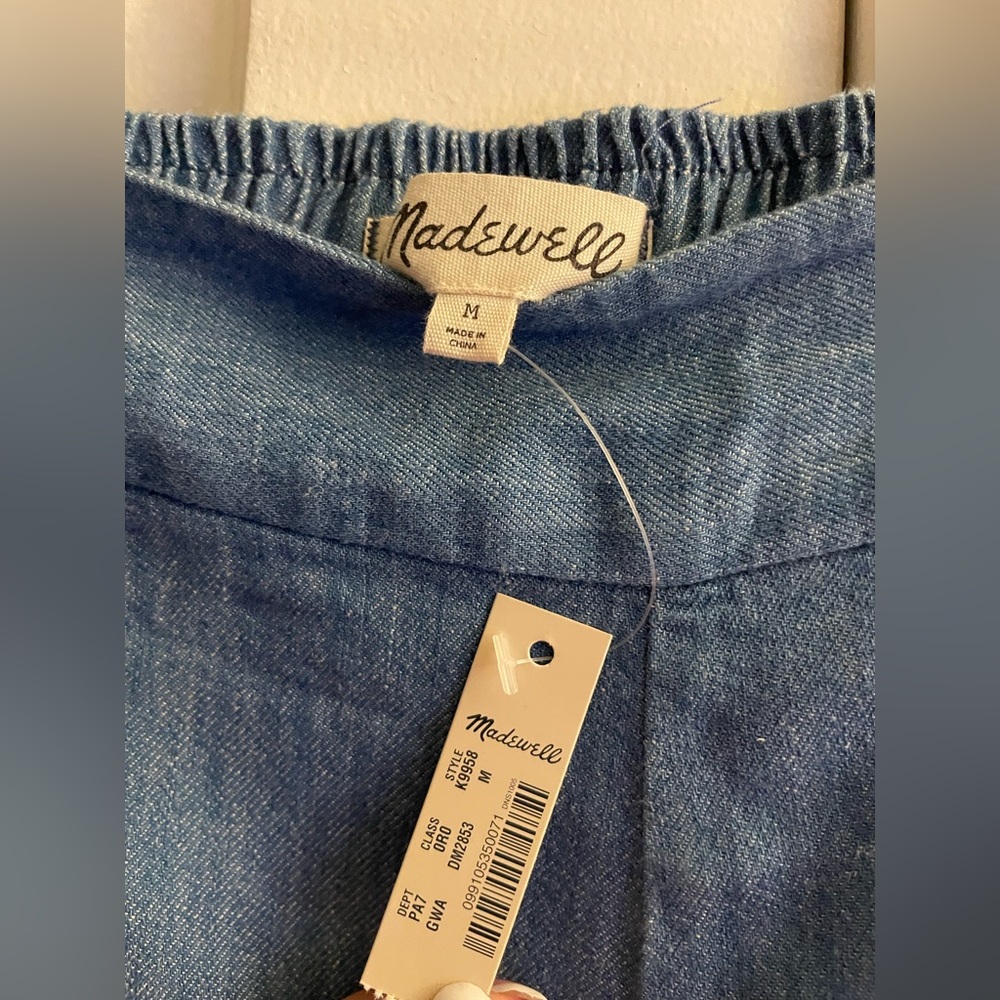 Madewell Chambray Huston Pull-On Crop Pants - Picture 6 of 8